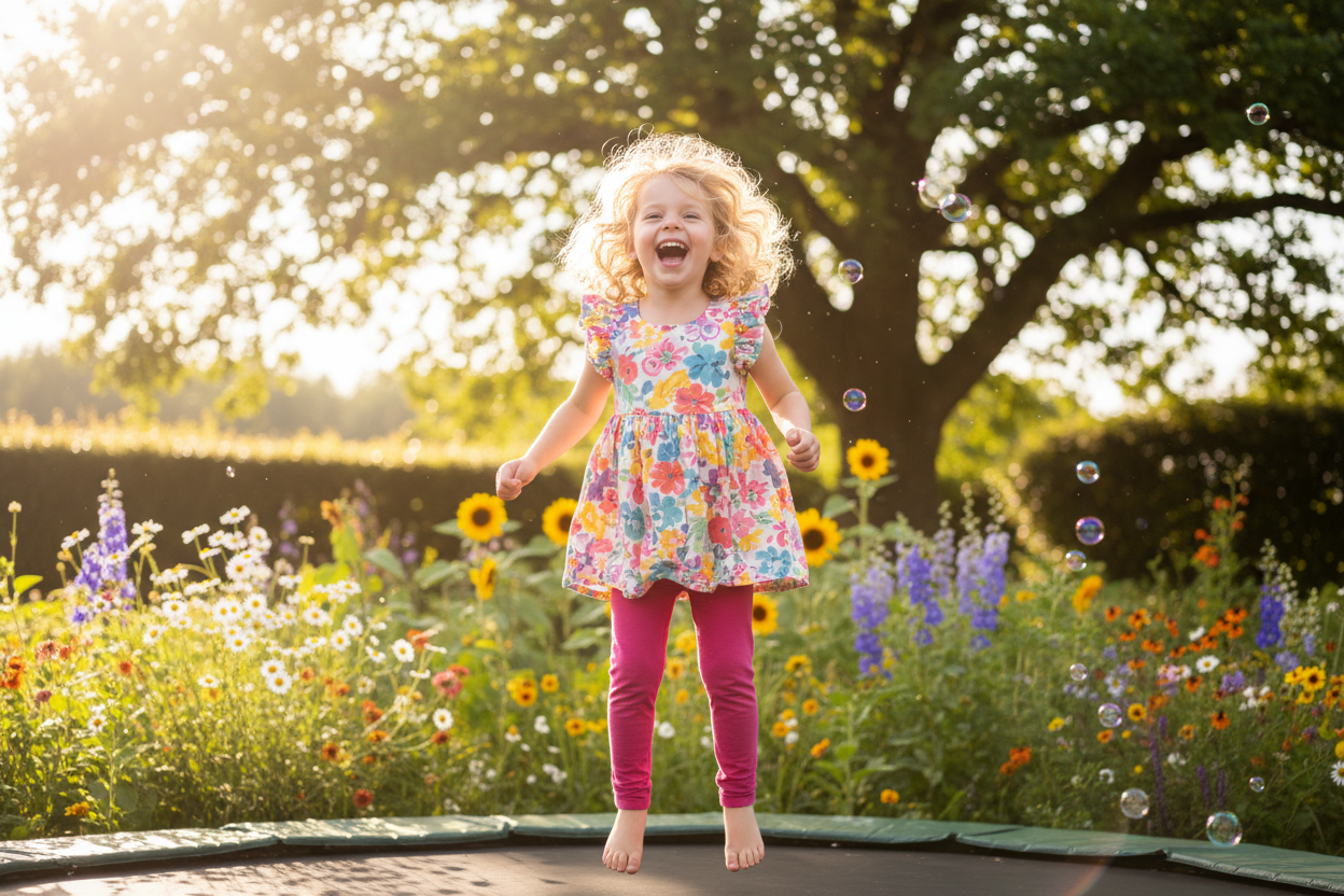 Little girl having fun